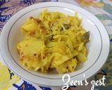 A picture of step 3 of Cabbage Aloo.