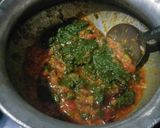 A picture of step 5 of Spinach and pumpkin curry.