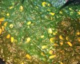A picture of step 5 of Corn Palak Curry.