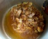 A picture of step 1 of Palak gosht.