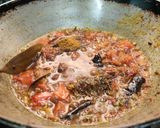 A picture of step 6 of Dhaba style palak paneer.