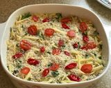 A picture of step 6 of Onion, aubergine and tomato bake recipe.