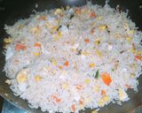 A picture of step 6 of Egg fried Rice with mayo garlic sauce.