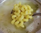 A picture of step 5 of Cheesy Chicken Marconi 😍.