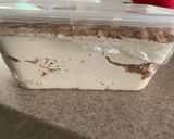 A picture of step 4 of Lotus biscoff ice cream🍨😋.