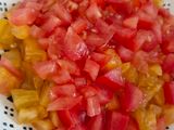 Verrines aux tomates, jambon de Bayonne et chèvre 🐐