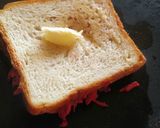 A picture of step 3 of Beetroot sandwich.