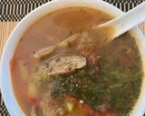 A picture of step 1 of Dill Fish Cake Soup.