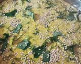 A picture of step 5 of Colocasia/ Arbi leaves instant Dhokla.