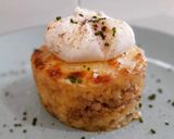 Foto del paso 8 de la receta: Patatas enmascaradas gratinadas al allioli y huevo poché trufado