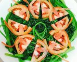 Hình bước làm 2 của món Salad cải bó xôi