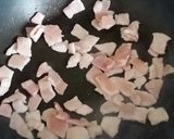 A picture of step 2 of Vickys Bacon & Tomato Spaghetti, GF DF EF SF NF.