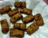A picture of step 9 of Crispy potato and suji bites.