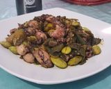 Foto langkah ke 7 dari resep Cumi Asin Petai Sambal Hijau.