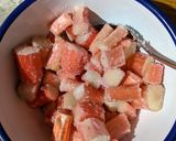 A picture of step 1 of Rhubarb feta salad.