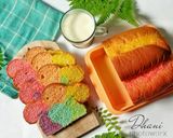 Foto langkah ke 6 dari resep Roti Tawar Rainbow Eggless Again.