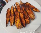A picture of step 7 of Oven Roasted Sweet Potatoes with Cajun and Fajita Seasonings.