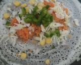 A picture of step 4 of Italian sandwich dosa.
