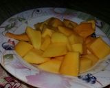 A picture of step 1 of Mango Kulfa.