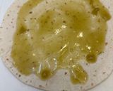 A picture of step 7 of Chicken Poblano Enchiladas with Green Sauce.