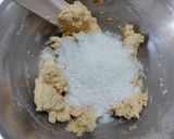 A picture of step 3 of Besan coconut cookies.