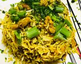 A picture of step 4 of Carrots walnuts fried rice.