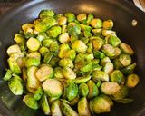 A picture of step 2 of Candied Brussels sprouts.