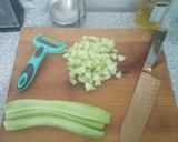 A picture of step 1 of Surimi Salad Tostadas.