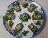 A picture of step 4 of Kothimbir Vadi.