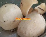 A picture of step 2 of Coconut Ladoo.