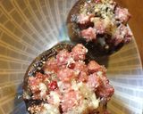 A picture of step 6 of Baked Mushrooms with Bacon and Cheese in Olive Oil.