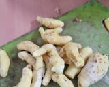 A picture of step 1 of Lemon mango ginger chilli.