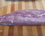 Foto del paso 1 de la receta Solomillo de cerdo con rulo de cabra en airfryer