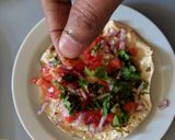 A picture of step 4 of Masala papad.