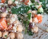 A picture of step 3 of Quinoa salad.