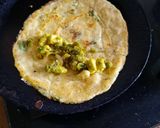 A picture of step 3 of Moong Dal Chilla.