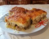 Rakott cukkini, kétféle sajttal, besamel mártással recept fázis 6 fotója