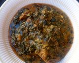 A picture of step 9 of Spicy vegetable soup with zogale and groundnut.