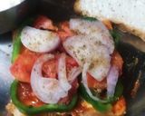 A picture of step 2 of Veggie cheggie Grill Masala Toast.