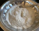 A picture of step 1 of Honey Almond Cake.