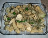 عکس مرحله 1 از دستور سیب زمینی و قارچ تنوری
