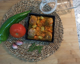 Foto del paso 4 de la receta: Albóndigas de carne 🍲 en salsa de verduras y verduras al vapor