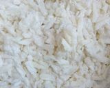 A picture of step 1 of Paneer kofta in white gravy.