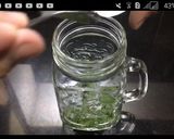 A picture of step 1 of Blue Lagoon Mocktail.