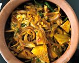 A picture of step 2 of Champaran Handi Kathal (Raw Jackfruit Curry - Bihari style).