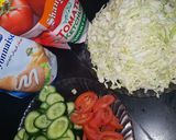 A picture of step 5 of Reshmi kabab burger with orange juice.