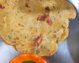 A picture of step 3 of Besan chila.