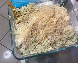 Une image de l'étape 3 de Riz gratiné au pesto, emmental et parmesan.