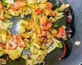 A picture of step 6 of Kalmi saag (Water Spinach).