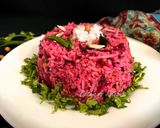 A picture of step 7 of Beetroot Coconut Rice / Pulihora - South Indian style.